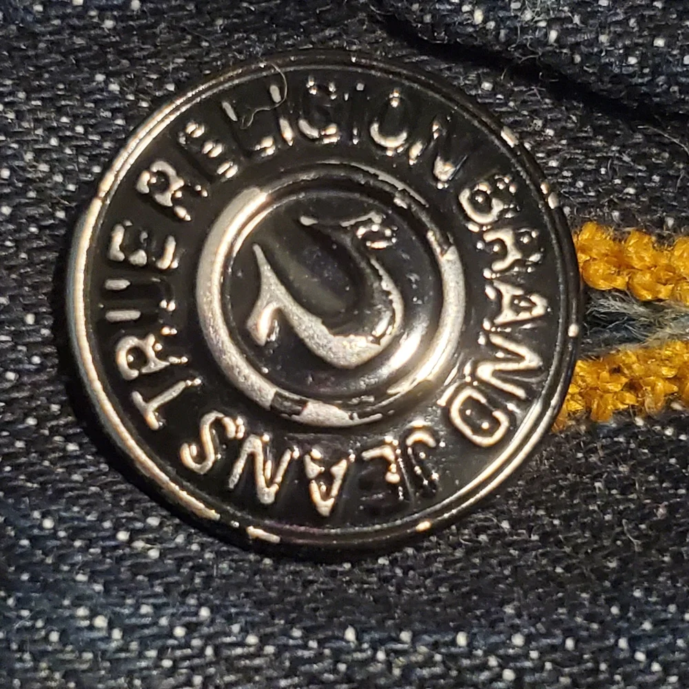 True Religion Jeans Men Straight Leg Phantom Blake  Dark Blue Denim 36 X 34